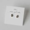 JAX KELLY INFINITY STUD EARRINGS · WHITE ACCESSORIES