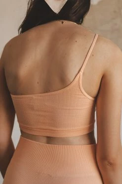 NIKIBIKI ONE SHOULDER RIBBED BRALETTE