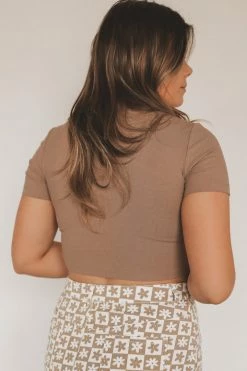 MONO B Tops LENA CROPPED TEE