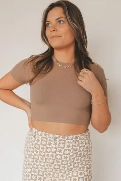 MONO B Tops LENA CROPPED TEE