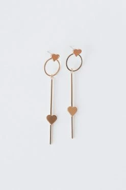ETE ROSE HEART + RING DROP EARRINGS
