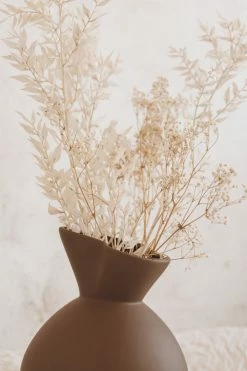 BLOOMINGVILLE NEUTRAL LATEX GLAZE STONEWARE VASE · BROWN