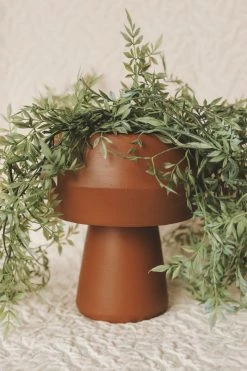 BLOOMINGVILLE TERRA-COTTA FOOTED VASE Home