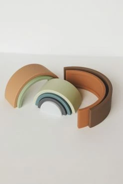 CHEWABLE CHARM RAINBOW STACKED TEETHER · EUCALYPTUS LIFESTYLE