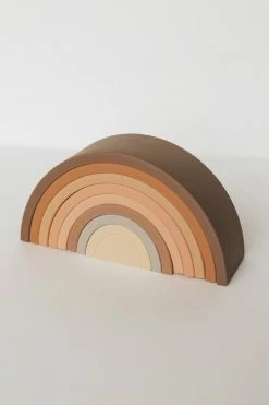 CHEWABLE CHARM LIFESTYLE RAINBOW STACKED TEETHER · NEUTRAL