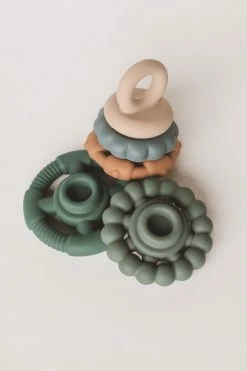 CHEWABLE CHARM FOREST TEETHING RING STACKER LIFESTYLE