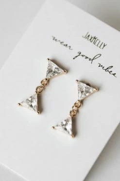 JAX KELLY SOCIALITE DUAL TRIANGLE DROP EARRINGS ACCESSORIES