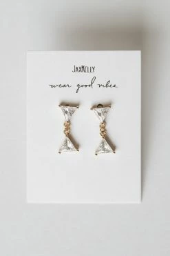 JAX KELLY SOCIALITE DUAL TRIANGLE DROP EARRINGS ACCESSORIES