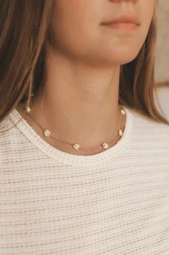 MYS WHOLESALE ACCESSORIES BEADED DAISY NECKLACE