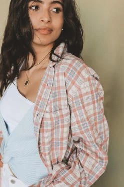 EMORY PARK Jackets + Button-ups BINDI PLAID BUTTON UP