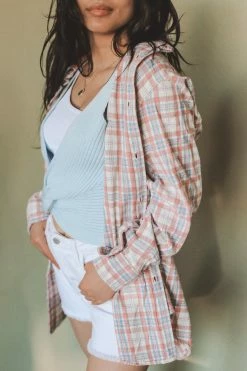 EMORY PARK Jackets + Button-ups BINDI PLAID BUTTON UP