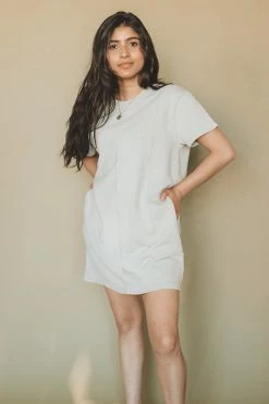 MONO B RIBBED MINERAL WASHED TENNIS DRESS