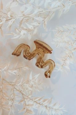 SPACE 46 ACCESSORIES SEMI-TRANSPARENT THREE WAVES HAIR CLIP