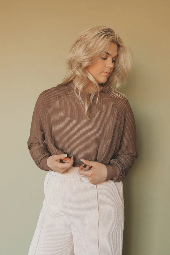 MONO B TEXTURED MESH CROPPED LONG SLEEVE Tops 6 MONO B TEXTURED MESH CROPPED LONG SLEEVE Tops