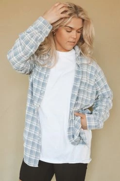EMORY PARK Jackets + Button-ups JOANNE PLAID BUTTON UP