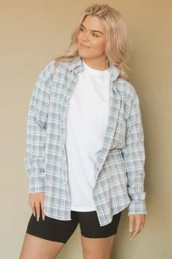 EMORY PARK Jackets + Button-ups JOANNE PLAID BUTTON UP