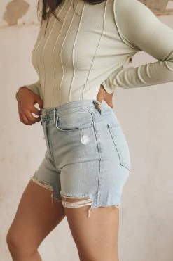 JBD. Bottoms BARBADOS DISTRESSED JEAN SHORTS