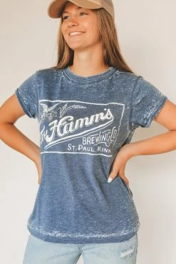 RECYCLED KARMA GRAPHIC APPAREL MILLER HAMM'S BREWING COMPANY BURNOUT TEE