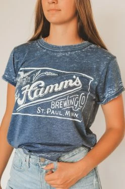 RECYCLED KARMA GRAPHIC APPAREL MILLER HAMM'S BREWING COMPANY BURNOUT TEE