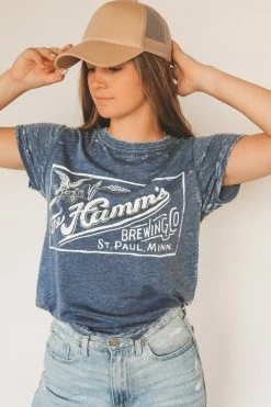 RECYCLED KARMA GRAPHIC APPAREL MILLER HAMM'S BREWING COMPANY BURNOUT TEE