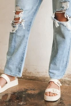 JBD. HALLIE DISTRESSED JEANS Bottoms