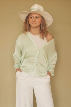 MISS LOVE GWEN BUTTON DOWN BLOUSE