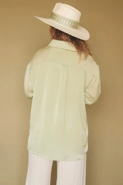 MISS LOVE GWEN BUTTON DOWN BLOUSE