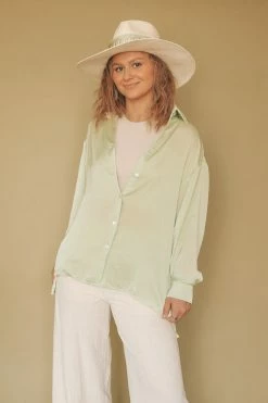 MISS LOVE GWEN BUTTON DOWN BLOUSE