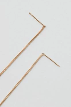 CEDAR AND CYPRESS DESIGNS ACCESSORIES MOONSTONE THREADER EARRINGS