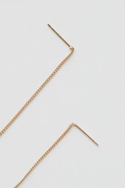 CEDAR AND CYPRESS DESIGNS PEACH MOONSTONE THREADER EARRINGS ACCESSORIES