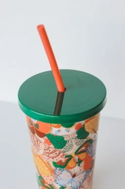 BAN.DO SIP SIP TUMBLER W/ STRAW · BERRY BUTTERFLIES