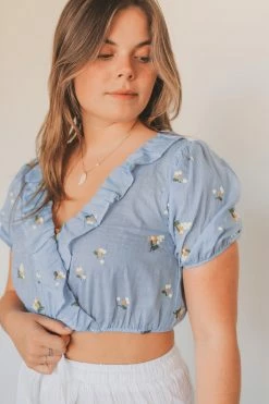 EMORY PARK KALAMATA CROPPED BLOUSE