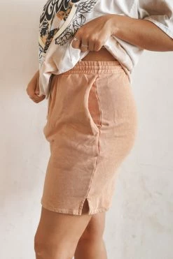 EMORY PARK JUST PEACHY KNIT SHORTS