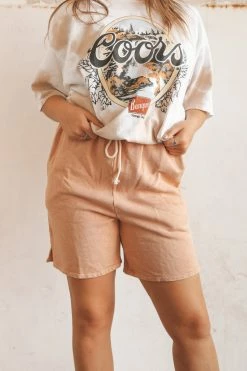 EMORY PARK JUST PEACHY KNIT SHORTS