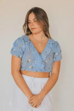 EMORY PARK KALAMATA CROPPED BLOUSE