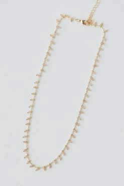 CEDAR AND CYPRESS DESIGNS LEILA NECKLACE · PEACH MOONSTONE ACCESSORIES
