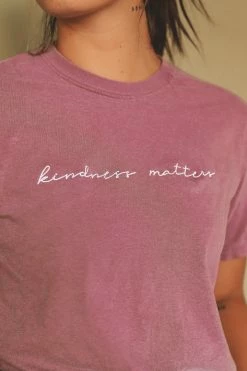 HumanKIND Tops KINDNESS MATTERS EMBROIDERED TEE