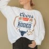 RECYCLED KARMA COORS BANQUET RODEO PULLOVER Crewneck Sweatshirts