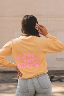 HumanKIND Company TEXT ME LATER CREW GRAPHIC APPAREL