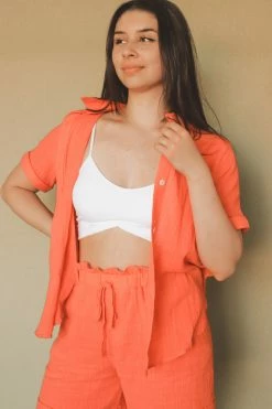 BLUE B SOMMERSET BUTTON-UP Tops