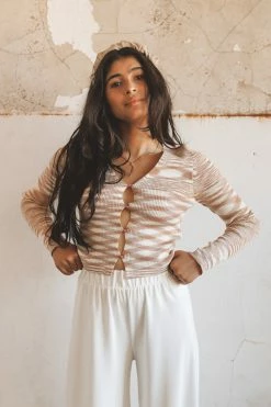 MISS LOVE Jackets + Button-ups JUBILEE CROPPED CARDIGAN