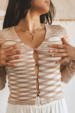 MISS LOVE Jackets + Button-ups JUBILEE CROPPED CARDIGAN