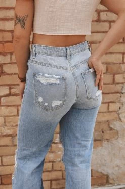 FLYING MONKEY Bottoms CLAIRE DISTRESSED 90'S JEANS