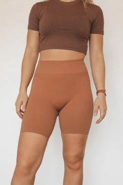 NIKIBIKI CHEVRON HIGH-WAIST BIKE SHORTS