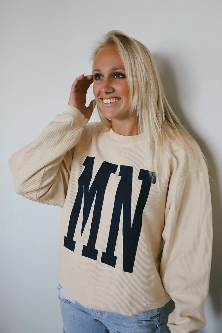 HumanKIND MN CORDED CREWNECK GRAPHIC APPAREL 3 HumanKIND MN CORDED CREWNECK GRAPHIC APPAREL