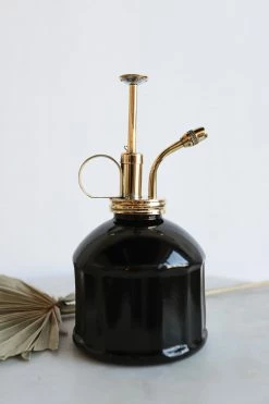 MODERN SPROUT BLACK GLASS + BRASS MISTER