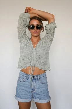 HEM & THREAD KRISTIN POINTELLE SWEATER