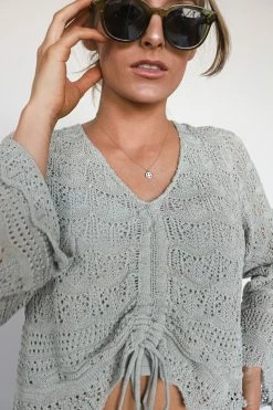 HEM & THREAD KRISTIN POINTELLE SWEATER