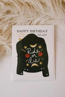 BLOOMWOLF STUDIO RIDE OR DIE BIRTHDAY CARD LIFESTYLE