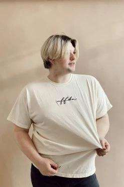 HumanKIND UFFDA SCRIPT EMBROIDERED TEE Tees